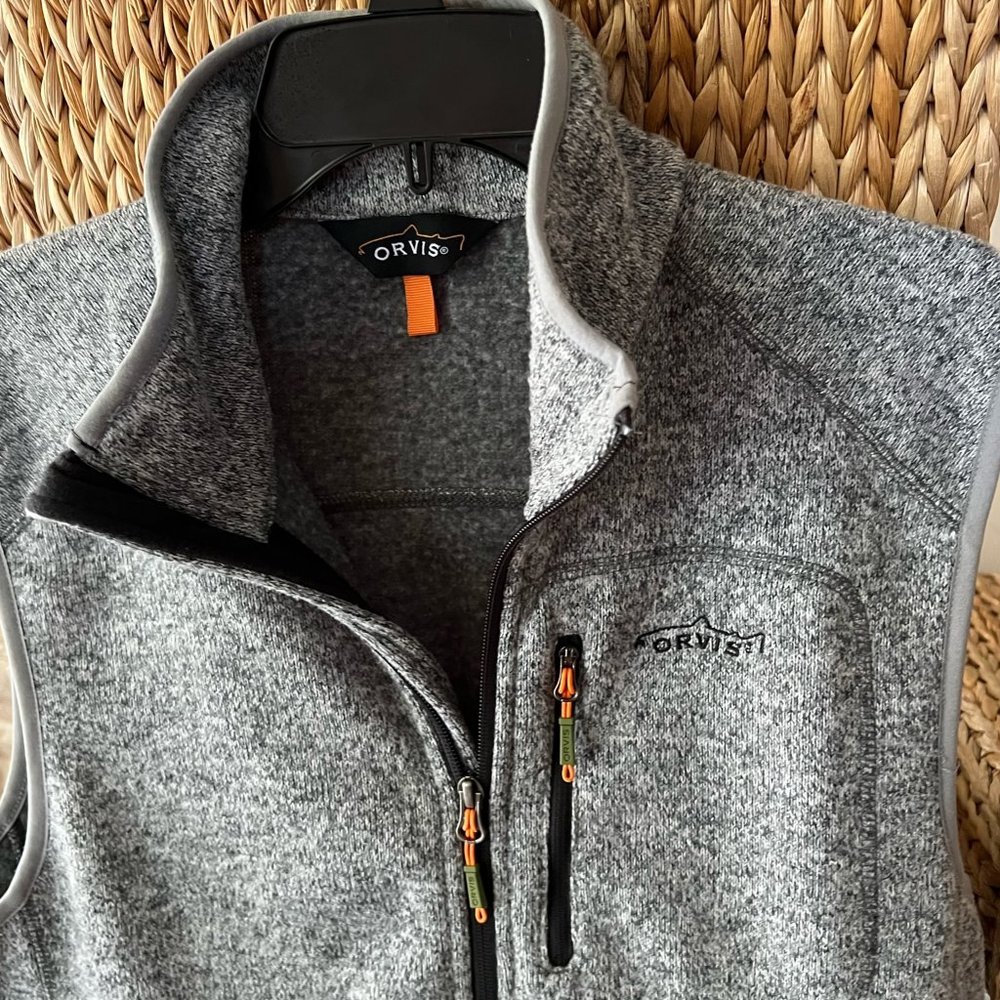 Orvis Gray Fleece Vest - Medium